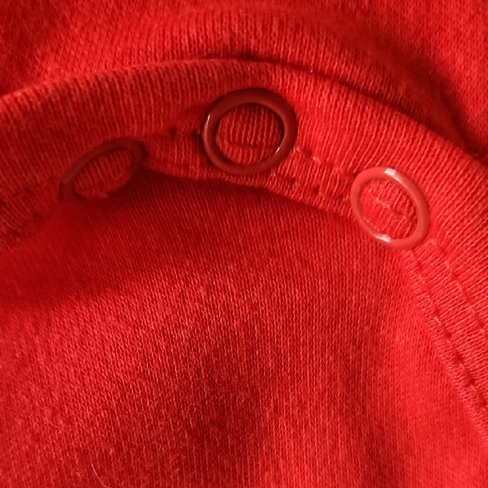 Kidgets Vibrant Dino-mite Red Baby Onesie - Picture 3 of 6
